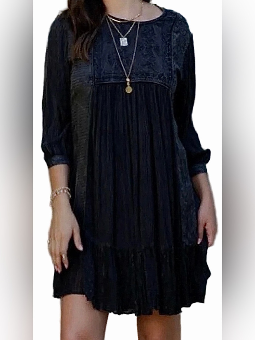 Young Threads Embroidered mini dress